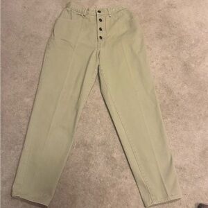 Vintage Coca Cola Beige Pants with Button Detail